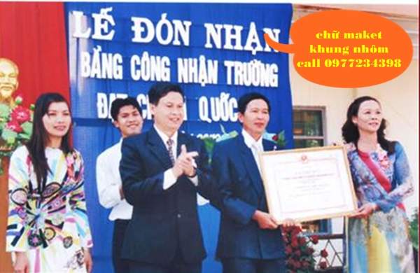 Chữ Xốp Vi tính , Khung Nhôm Trang Trí Trường Học