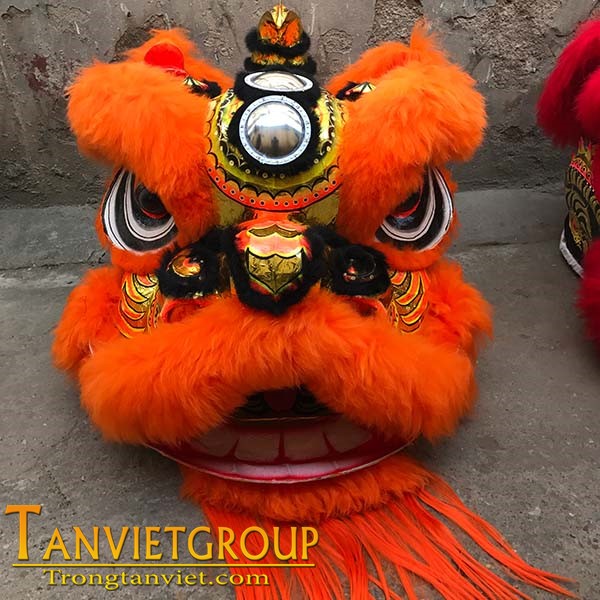 ĐẦU MÚA LÂN MEKONG MÀU CAM MẪU SIÊU ĐẸP